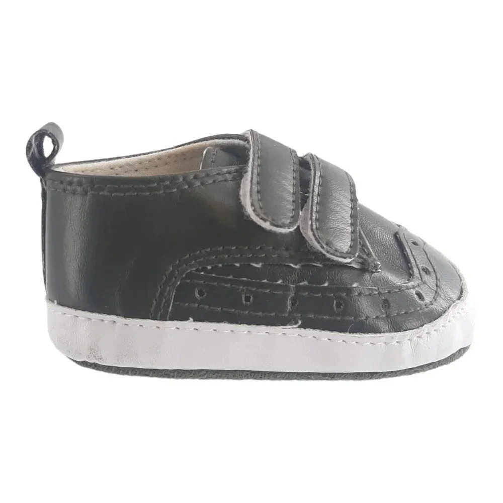 Cutie Pie Baby Infant Sneakers Faux Leather Size 6-9 Months